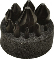 Hertel - 10 Piece, 1/4 to 1-1/2" Head Diam, 60° Included Angle, Countersink Set - Eagle Tool & Supply