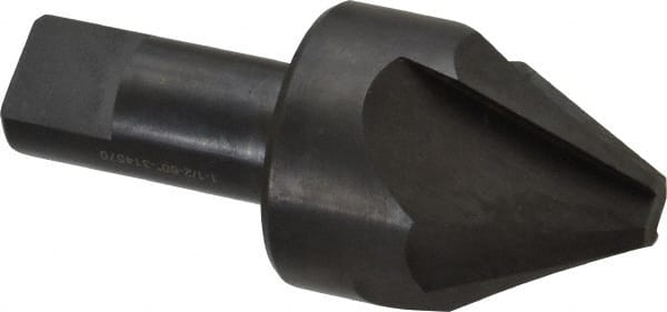 Hertel - 1-1/2" Head Diam, 3/4" Shank Diam, 4 Flute 60° High Speed Steel Countersink - Eagle Tool & Supply