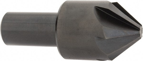 Hertel - 1-1/4" Head Diam, 3/4" Shank Diam, 6 Flute 82° High Speed Steel Countersink - Eagle Tool & Supply