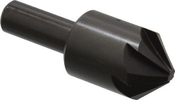 Hertel - 1" Head Diam, 1/2" Shank Diam, 6 Flute 90° High Speed Steel Countersink - Eagle Tool & Supply