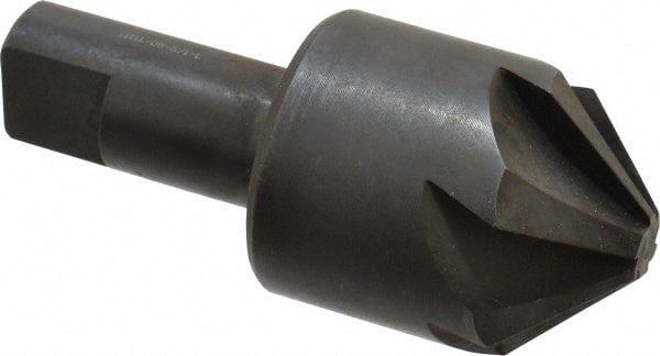 Hertel - 1-1/2" Head Diam, 3/4" Shank Diam, 6 Flute 90° High Speed Steel Countersink - Eagle Tool & Supply
