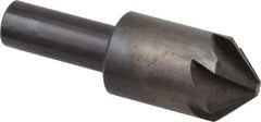 Hertel - 7/8" Head Diam, 1/2" Shank Diam, 6 Flute 90° High Speed Steel Countersink - 2-3/4" OAL, Straight Shank - Eagle Tool & Supply