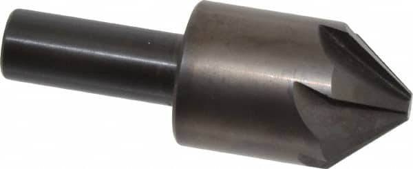 Hertel - 1" Head Diam, 1/2" Shank Diam, 6 Flute 82° High Speed Steel Countersink - Eagle Tool & Supply