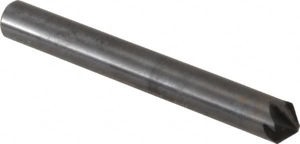 Hertel - 1/4" Head Diam, 1/4" Shank Diam, 6 Flute 100° High Speed Steel Countersink - Eagle Tool & Supply