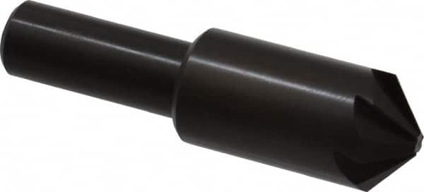 Hertel - 3/4" Head Diam, 1/2" Shank Diam, 6 Flute 100° High Speed Steel Countersink - Eagle Tool & Supply