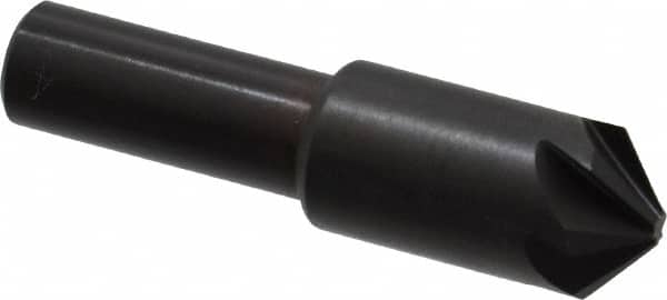 Hertel - 1/2" Head Diam, 3/8" Shank Diam, 6 Flute 100° High Speed Steel Countersink - Eagle Tool & Supply