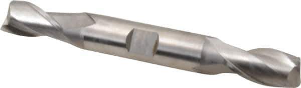 Hertel - 15mm, 1-1/8" LOC, 5/8" Shank Diam, 4-1/2" OAL, 2 Flute, Cobalt Square End Mill - Double End, Uncoated, Centercutting - Eagle Tool & Supply