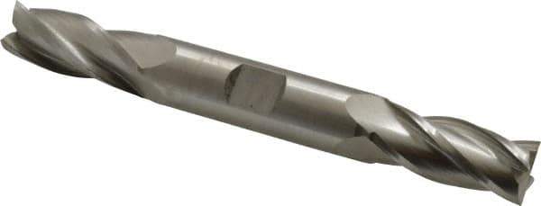 Hertel - 15mm, 1-3/8" LOC, 5/8" Shank Diam, 5" OAL, 4 Flute, High Speed Steel Square End Mill - Double End, Uncoated - Eagle Tool & Supply