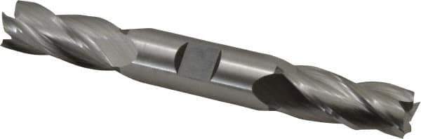 Hertel - 18mm, 1-5/8" LOC, 3/4" Shank Diam, 5-5/8" OAL, 4 Flute, High Speed Steel Square End Mill - Double End, Uncoated - Eagle Tool & Supply