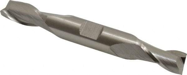 Hertel - 11mm, 13/16" LOC, 1/2" Shank Diam, 3-3/4" OAL, 2 Flute, Cobalt Square End Mill - Double End, Uncoated, Centercutting - Eagle Tool & Supply
