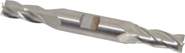 Hertel - 10mm, 1" LOC, 1/2" Shank Diam, 4-1/8" OAL, 4 Flute, High Speed Steel Square End Mill - Double End, Uncoated - Eagle Tool & Supply