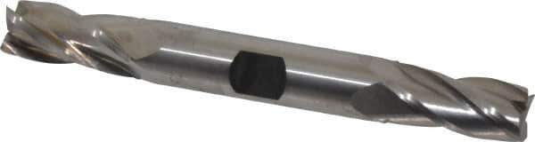Hertel - 12mm, 1" LOC, 1/2" Shank Diam, 4-1/8" OAL, 4 Flute, High Speed Steel Square End Mill - Double End, Uncoated - Eagle Tool & Supply
