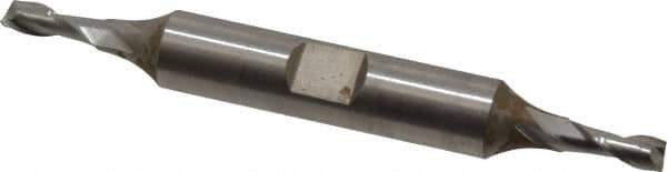 Hertel - 4mm, 7/16" LOC, 3/8" Shank Diam, 3-1/8" OAL, 2 Flute, Cobalt Square End Mill - Double End, Uncoated, Centercutting - Eagle Tool & Supply