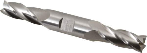 Hertel - 16mm, 1-5/8" LOC, 3/4" Shank Diam, 5-5/8" OAL, 4 Flute, High Speed Steel Square End Mill - Double End, Uncoated - Eagle Tool & Supply