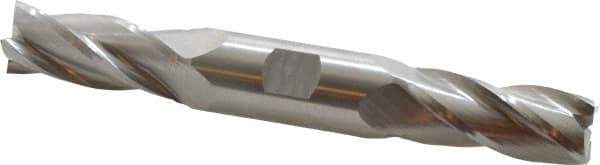 Hertel - 20mm, 1-7/8" LOC, 7/8" Shank Diam, 6-1/8" OAL, 4 Flute, High Speed Steel Square End Mill - Double End, Uncoated - Eagle Tool & Supply