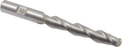 Hertel - 1/2" Diam, 3" LOC, 2 Flute High Speed Steel Ball End Mill - Uncoated, Single End, 5" OAL, 1/2" Shank Diam - Eagle Tool & Supply