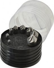 Hertel - 8 Piece, 1/4 to 1" Head Diam, 90° Included Angle, Countersink Set - Eagle Tool & Supply