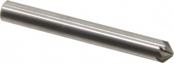 Hertel - 3/16" Head Diam, 3/16" Shank Diam, 6 Flute 100° Solid Carbide Countersink - Eagle Tool & Supply