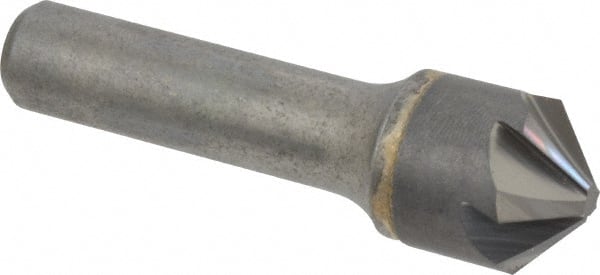 Hertel - 3/4" Head Diam, 1/2" Shank Diam, 6 Flute 100° Solid Carbide Countersink - Eagle Tool & Supply