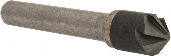 Hertel - 1/2" Head Diam, 3/8" Shank Diam, 6 Flute 100° Solid Carbide Countersink - Eagle Tool & Supply