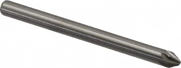 Hertel - 1/8" Head Diam, 1/8" Shank Diam, 6 Flute 60° Solid Carbide Countersink - Eagle Tool & Supply