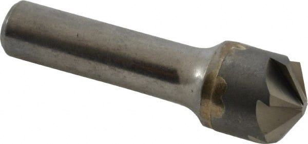 Hertel - 3/4" Head Diam, 1/2" Shank Diam, 6 Flute 120° Solid Carbide Countersink - Eagle Tool & Supply