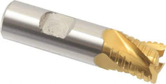 Hertel - 3/4" Diam, 3/4" LOC, 4 Flute Cobalt Roughing & Finishing Square End Mill - TiN Finish, 3" OAL, 3/4" Shank Diam, Weldon Shank - Eagle Tool & Supply