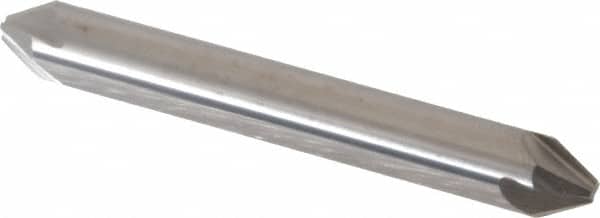 Hertel - 1/4" Head Diam, 1/4" Shank Diam, 4 Flute 60° Solid Carbide Countersink - Eagle Tool & Supply