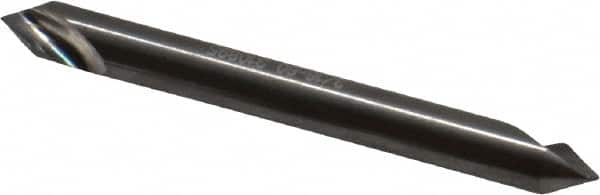 Hertel - 3/16" Head Diam, 3/16" Shank Diam, 1 Flute 60° Solid Carbide Countersink - Eagle Tool & Supply