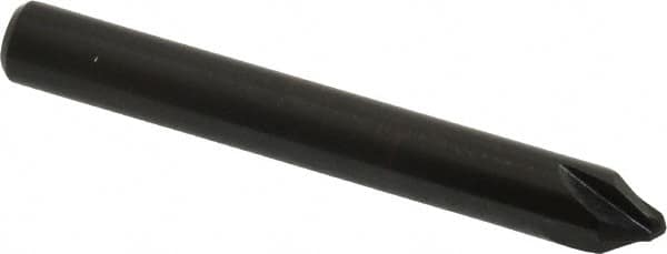 Hertel - 1/4" Head Diam, 1/4" Shank Diam, 4 Flute 60° High Speed Steel Countersink - Eagle Tool & Supply