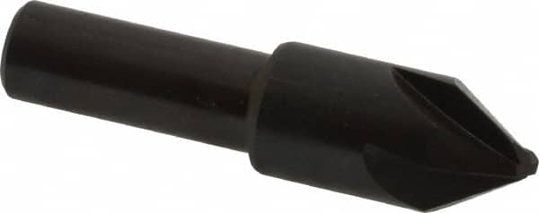 Hertel - 1/2" Head Diam, 3/8" Shank Diam, 4 Flute 60° High Speed Steel Countersink - Eagle Tool & Supply