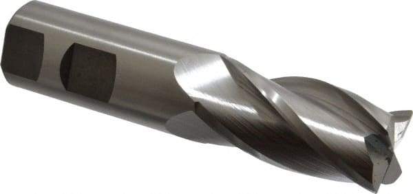 Hertel - 1", 4 Flute, Cobalt, 0.03" Corner Radius End Mill - 4-1/2" OAL, Right Hand Flute, 2" LOC, Right Hand Cut - Eagle Tool & Supply