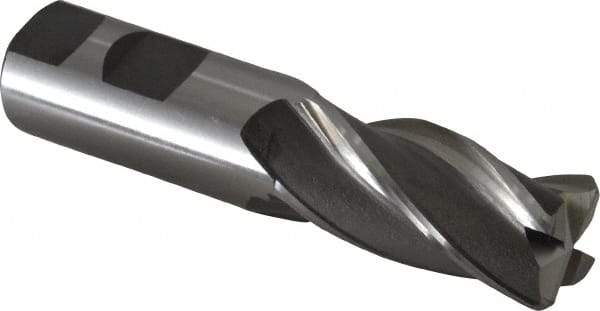 Hertel - 1", 4 Flute, Cobalt, 1/8" Corner Radius End Mill - 4-1/2" OAL, Right Hand Flute, 2" LOC, Right Hand Cut - Eagle Tool & Supply
