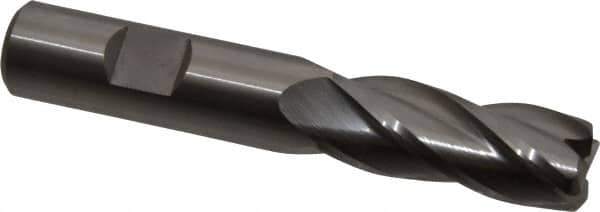Hertel - 5/8", 4 Flute, Cobalt, 0.06" Corner Radius End Mill - 3-3/4" OAL, Right Hand Flute, 1-5/8" LOC, Right Hand Cut - Eagle Tool & Supply