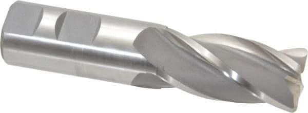 Hertel - 1", 4 Flute, Cobalt, 0.09" Corner Radius End Mill - 4-1/2" OAL, Right Hand Flute, 2" LOC, Right Hand Cut - Eagle Tool & Supply