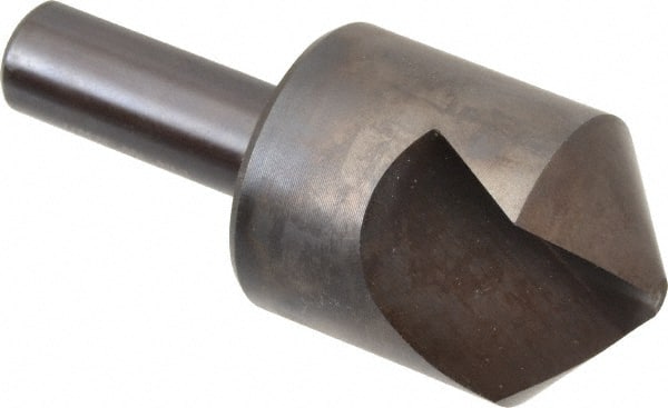 Hertel - 1-1/4" Head Diam, 1/2" Shank Diam, 1 Flute 100° High Speed Steel Countersink - Eagle Tool & Supply