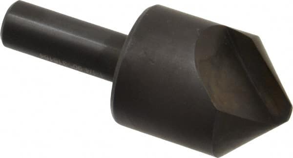 Hertel - 1-1/4" Head Diam, 1/2" Shank Diam, 1 Flute 90° High Speed Steel Countersink - Eagle Tool & Supply