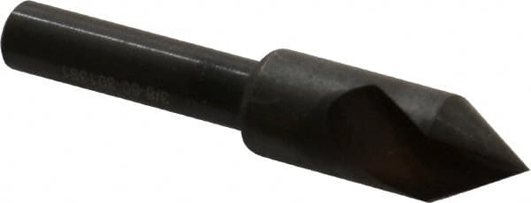 Hertel - 3/8" Head Diam, 1/4" Shank Diam, 1 Flute 60° High Speed Steel Countersink - Eagle Tool & Supply