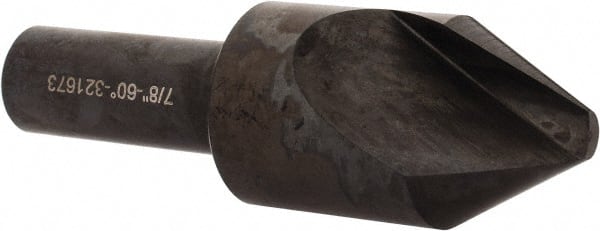 Hertel - 7/8" Head Diam, 1/2" Shank Diam, 1 Flute 60° High Speed Steel Countersink - Eagle Tool & Supply