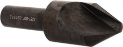 Hertel - 7/8" Head Diam, 1/2" Shank Diam, 1 Flute 60° High Speed Steel Countersink - Eagle Tool & Supply