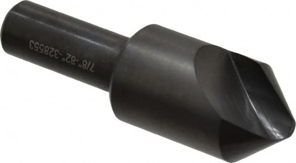 Hertel - 7/8" Head Diam, 1/2" Shank Diam, 1 Flute 82° High Speed Steel Countersink - Eagle Tool & Supply