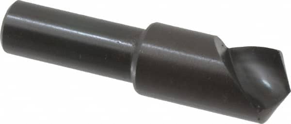Hertel - 1/2" Head Diam, 3/8" Shank Diam, 1 Flute 120° High Speed Steel Countersink - Eagle Tool & Supply