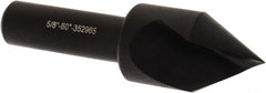 Hertel - 5/8" Head Diam, 3/8" Shank Diam, 1 Flute 60° High Speed Steel Countersink - Eagle Tool & Supply