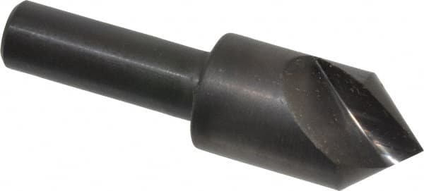 Hertel - 5/8" Head Diam, 3/8" Shank Diam, 1 Flute 82° High Speed Steel Countersink - Eagle Tool & Supply