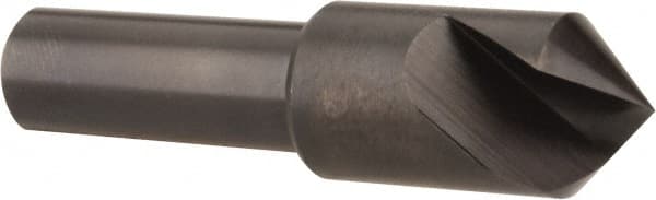 Hertel - 1/2" Head Diam, 3/8" Shank Diam, 1 Flute 90° High Speed Steel Countersink - Eagle Tool & Supply