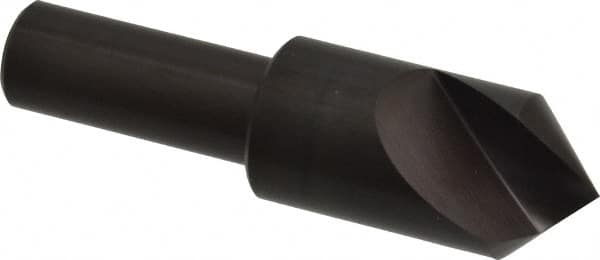 Hertel - 3/4" Head Diam, 1/2" Shank Diam, 1 Flute 90° High Speed Steel Countersink - Eagle Tool & Supply