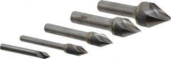 Hertel - 5 Piece, 1/4 to 1" Head Diam, 60° Included Angle, Countersink Set - Eagle Tool & Supply