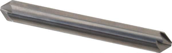 Hertel - 5/16" Head Diam, 5/16" Shank Diam, 6 Flute 90° Solid Carbide Countersink - 2-1/2" OAL, Straight Shank - Eagle Tool & Supply