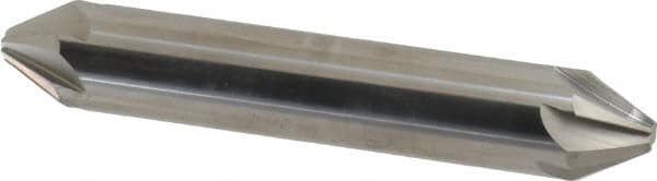 Hertel - 1/2" Head Diam, 1/2" Shank Diam, 6 Flute 60° Solid Carbide Countersink - Eagle Tool & Supply