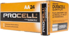 Duracell - Size AA, Alkaline, 24 Pack, Standard Battery - 1.5 Volts, Button Tab Terminal - Eagle Tool & Supply